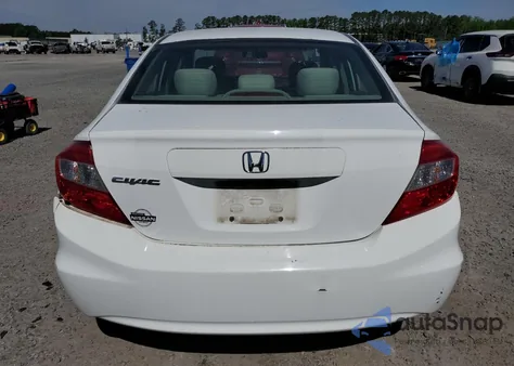 2012 Honda Civic Lx z USA, uszkodzony, nr VIN 2HGFB2F57CH328844